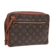 Pre-owned Canvas clutches Louis Vuitton Vintage , Brown , Dames