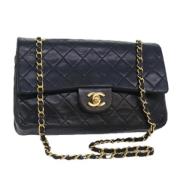 Pre-owned Leather chanel-bags Chanel Vintage , Black , Dames