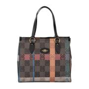 Monogram Tartan Schoudertas voor vrouwen Guidi , Multicolor , Dames