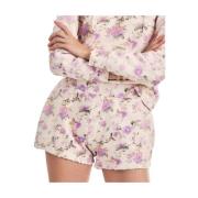 Renato Bloemen Katoenen Shorts Loveshackfancy , White , Dames