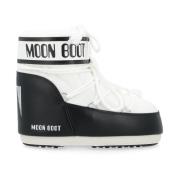 Lage Nylon Witte Icoonlaarzen Moon Boot , White , Dames