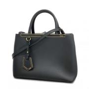 Pre-owned Leather handbags Fendi Vintage , Black , Dames