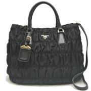 Pre-owned Leather handbags Prada Vintage , Black , Dames