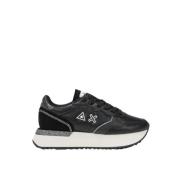 Zwarte Big Ally PU Sneaker Sun68 , Black , Dames