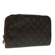 Pre-owned Canvas clutches Louis Vuitton Vintage , Brown , Dames