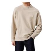 Boucle Boxy Sweater Calvin Klein , Beige , Heren