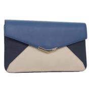 Pre-owned Leather clutches Fendi Vintage , Blue , Dames