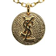 Pre-owned Metal necklaces Yves Saint Laurent Vintage , Yellow , Dames