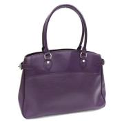 Pre-owned Leather totes Louis Vuitton Vintage , Purple , Dames