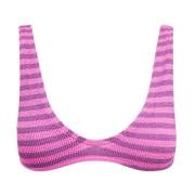 Gestreepte Bikini Top Scout Stijl Bond-Eye , Pink , Dames