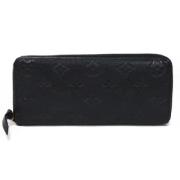 Pre-owned Leather wallets Louis Vuitton Vintage , Black , Dames