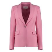 Elegante Revers Kraag Jas Genny , Pink , Dames