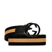 Pre-owned Leather belts Gucci Vintage , Black , Dames