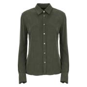 Groene Shirt met Kraag en Knopen RRD , Green , Dames