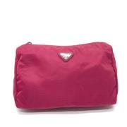 Pre-owned Nylon pouches Prada Vintage , Red , Dames