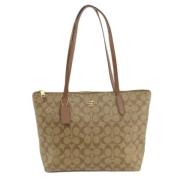 Pre-owned Canvas shoulder-bags Coach Pre-owned , Brown , Dames