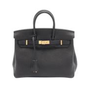 Pre-owned Leather handbags Hermès Vintage , Black , Dames