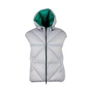 Puffer Vest met capuchon en zakken Centogrammi , Gray , Dames