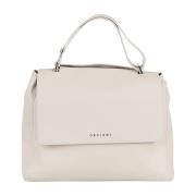 Zachte Media Leren Tas Orciani , Beige , Dames