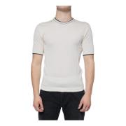 Luxe Cashmere Crew Neck T-Shirt Dolce & Gabbana , White , Heren