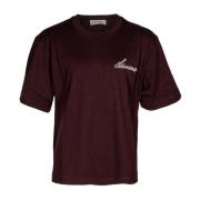 Heren Crew Neck T-shirt. Korte mouw. Gemaakt in Italië Laneus , Brown ...