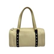 Pre-owned Leather handbags Saint Laurent Vintage , Beige , Dames