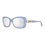 Blauwe Plastic Zonnebril met UV-bescherming Guess , Blue , Dames