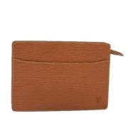 Pre-owned Leather clutches Louis Vuitton Vintage , Brown , Dames