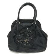 Pre-owned Leather handbags Prada Vintage , Black , Dames