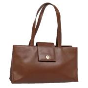 Pre-owned Leather handbags Burberry Vintage , Brown , Dames