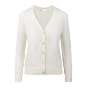 Zijden wollen vest met contrasterende bies Tory Burch , White , Dames