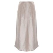 Poeder Roze Metallic Midi Rok Max Mara , Pink , Dames