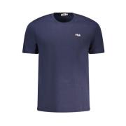 Blauw Katoenen T-shirt Pak met Logo Fila , Blue , Heren