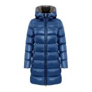 Blauwe Winterjas met Ritssluiting Zakken Colmar , Blue , Dames