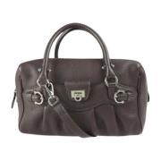 Pre-owned Leather handbags Salvatore Ferragamo Pre-owned , Brown , Dam...