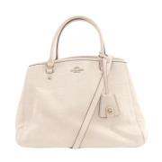 Pre-owned Leather totes Coach Pre-owned , Beige , Dames