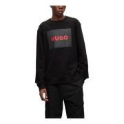 Zwart Logo Sweatshirt Stijlvol Ontwerp Hugo Boss , Black , Heren