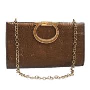 Pre-owned Leather shoulder-bags Salvatore Ferragamo Pre-owned , Brown ...