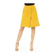 Rok met knoopsluiting en zijzak Jacob Cohën , Yellow , Dames