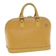 Pre-owned Leather handbags Louis Vuitton Vintage , Yellow , Dames