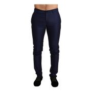 Klassieke Wollen Broek - Blauw Dolce & Gabbana , Blue , Heren