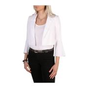 Klokmouw Geknipte Blazer Wit Guess , White , Dames