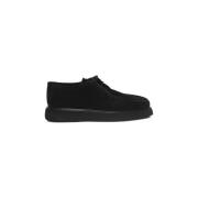 Casual Leren Derby Schoenen Rubberen Zool Cerruti 1881 , Black , Heren