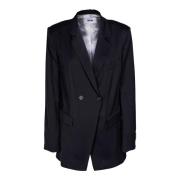 Dubbelrijige blazer met spiegellapels Mauro Grifoni , Black , Dames