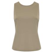 Mouwloze Jersey Top Duif Grijs Max Mara Studio , Gray , Dames