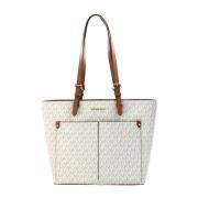 Dubbele Zak Tote Handtas met Zakken Michael Kors , Beige , Dames