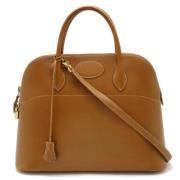 Pre-owned Leather handbags Hermès Vintage , Brown , Dames