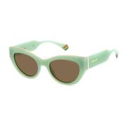 Groene Resin Zonnebril met UV-bescherming Polaroid , Green , Dames