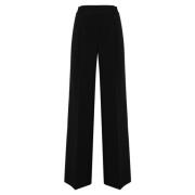 Klassieke zwarte broek Flared Fit D.Exterior , Black , Dames