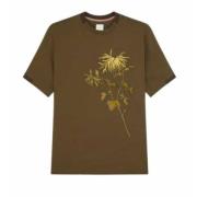 Groene Bloemen Geborduurd T-shirt Paul Smith , Green , Heren